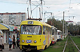 Tatra-T3SU #3068 27-го маршрута на улице Героев Труда возле одноименной станции метро