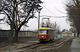 Tatra-T3SU #3071 6-го маршрута в Салтовском переулке
