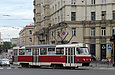 Tatra-T3SUCS #3071 5-го маршрута поворачивает с Московского проспекта на площадь Конституции