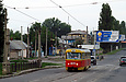 Tatra-T3SU #3074 6-го маршрута на улице Академика Павлова выезжает на Конюшенный мост