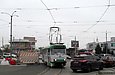 Tatra-T3SU #3074 28-го маршрута поворачивает с улицы Моисеевской на улицу Шевченко