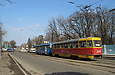 Tatra-T3SU #3078-3079 6-го маршрута на улице Пушкинской перед перекрестком с улицей Веснина