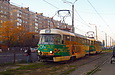 Tatra-T3SUCS #3080-3081 3-го маршрута на улице Полтавский Шлях возле станции метро "Холодная Гора"
