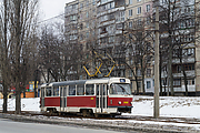 Tatra-T3SUCS #3080 маршрута 16-А на проспекте Тракторостроителей недалеко от остановки "11-я поликлиника"