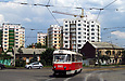 Tatra-T3SU #3085 20-го маршрута поворачивает с улицы Котлова на улицу Красноармейскую