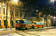 Tatra-T3SU #3087-3088 поворачивает с улицы Молодой Гвардии на улицу Плехановскую