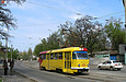 Tatra-T3SU #3091 6-го маршрута во въезде Чапаева перед перекрестком с улицей Октябрьской Революции