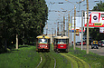 Tatra-T3SU #3094 и #3015 20-го маршрута на улице Клочковской возле перекрестка с переулком Отакара Яроша