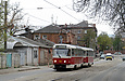 Tatra-T3SUCS #3096-3097 3-го маршрута в Рыбасовском переулке возле улицы Грековской