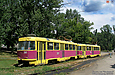 Tatra-T3SU #3096-3097 3-го маршрута на конечной станции "Новожаново"