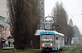 Tatra-T3SU #3098-3099 3-го маршрута на улице Полтавский Шлях возле станции метро "Холодная Гора"