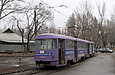 Tatra-T3SU #3098-3099 3-го маршрута перед отправлением от конечной станции "Новожаново"