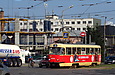 Tatra-T3SUCS #4001 8-го маршрута на Московском проспекте возле станции метро "Защитников Украины"