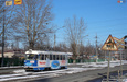 Tatra-T3SU #4010 8-го маршрута на улице Морозова между остановками "ул. Войкова" и "ул. Матросова"