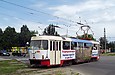 Tatra-T3SU #4010 8-го маршрута на Салтовском шоссе на перекрестке с проспектом Льва Ландау