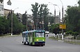 Tatra-T3A #4047-4048 3-го маршрута на улице Конева возле перекрестка с Нетеченской набережной