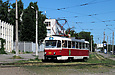 Tatra-T3A #5095 8-го маршрута поворачивает с Салтовского шоссе в одноименный переулок