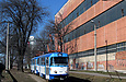 Tatra-T3A #5131-5132 6-го маршрута в Салтовском переулке перед поворотом на Салтовское шоссе