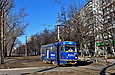 Tatra-T3 #6900 8-го маршрута на Салтовском шоссе подъезжает к конечной станции "602-й микрорайон"