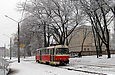 Tatra-T3SU #7016 8-го маршрута на Салтовском шоссе возле улицы Фисановича