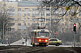 Tatra-T3SUCS #7031 8-го маршрута поворачивает с площади Восстания на Московский проспект