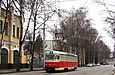 Tatra-T3SUCS #7038 5-го маршрута на улице Молодой Гвардии