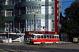 Tatra-T3SUCS #7042 маршрута 8-Г в Салтовском переулке перед поворотом на улицу Академика Павлова