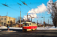 Tatra-T3M #8039 8-го маршрута на Салтовском шоссе на перекрестке с проспектом Льва Ландау