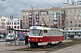 Tatra-T3M #8039 5-го маршрута на Пролетарской площади возле Лопанского моста