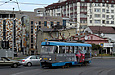 Tatra-T3M #8039 5-го маршрута поворачивает с Московского проспекта на площадь Защитников Украины