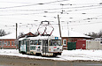 Tatra-T3M #8040 8-го маршрута на улице Академика Павлова поворачивает в Салтовский переулок