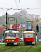 Tatra-T3M #8070 и #8039 20-го маршрута на улице Клочковской возле перекрестка с улицей Самарской