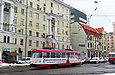 Tatra-T3M #8070 5-го маршрута на улице Евгения Котляра