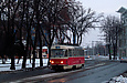 Tatra-T3M #8102 5-го маршрута на улице Плехановской на перекрестке с переулком Сапельника