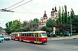 Tatra-T3SU #233-234 2-го маршрута на улице Клочковской возле спуска Халтурина