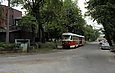Tatra-T3SU #299-300 15-го маршрута на Харьковской набережной возле пересечения с Гражданской улицей
