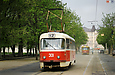 Tatra-T3SU #301 12-го маршрута на улице Котлова в районе остановки "Резниковский переулок"