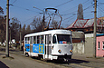 Tatra-T3SU #301 изменённого 27-го маршрута на улице Николая Бажана возле перекрёстка с улицей Москалёвской