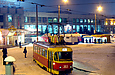 Tatra-T3SU #303 1-го маршрута на конечной станции "Южный вокзал"