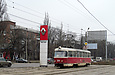 Tatra-T3SU #304 20-го маршрута на улице Клочковской в районе улицы Тобольской