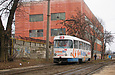 Tatra-T3SU #318 6-го маршрута в Салтовском переулке
