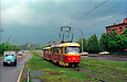 Tatra-T3SU #331-332 2-го маршрута на пробивке Нового моста возле улицы 8-го Марта