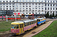 ВТП-4 и Tatra-T3SU #337 на конечной станции "Южный вокзал"