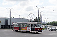 Tatra-T3SUCS #337 20-го маршрута поворачивает с улицы Клочковской на Клочковский спуск
