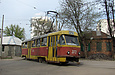 Tatra-T3SU #372 7-го маршрута на конечной станции "Новоселовка"