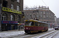 Tatra-T3SU #400 15-го маршрута на Московском проспекте возле перекрестка с переулком Короленко