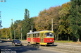 Tatra-T3SU #400 14-го маршрута на улице Морозова в районе парка имени Артема