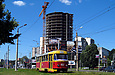 Tatra-T3SU #402 20-го маршрута на улице Клочковской в районе улицы Павловской