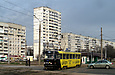 Tatra-T3SUCS #403 6-го маршрута на Салтовском шоссе пересекает проспект Тракторостроителей
