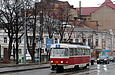 Tatra-T3M #406 6-го маршрута на улице Полтавский шлях перед отправлением от остановки "Театр для детей и юношества"